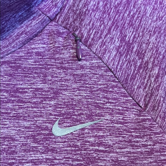 Nike DRI-Fit Women's Heathered Purple Running Hoodie - Picture 3 of 8